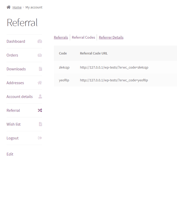 Easy Referral for WooCommerce - frontend-referral-codes